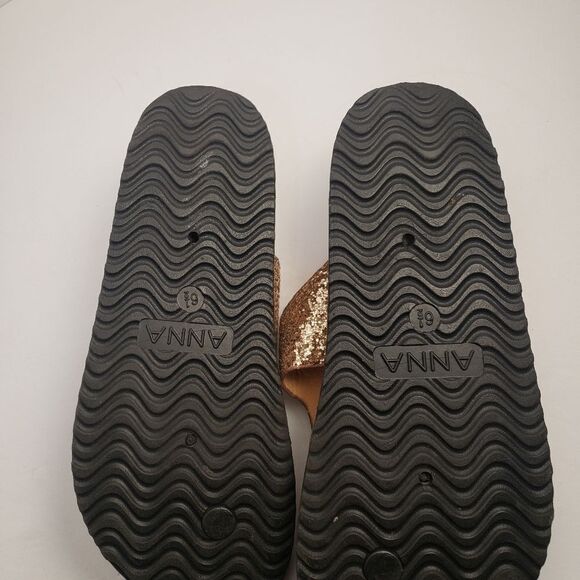 ANNA cork bottom glitter thong style  sandals - Picture 4 of 5